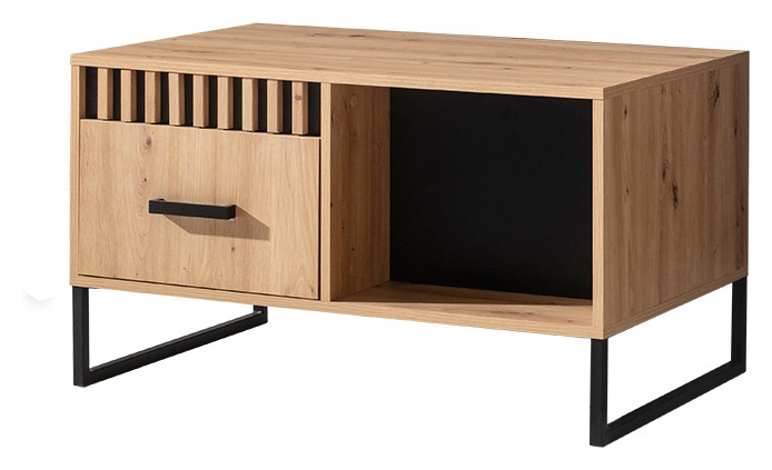 Stolik kawowy loft z szufladą LIVORNO dąb artisan