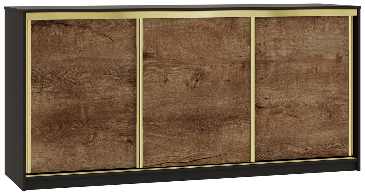 Pojemna komoda przesuwna z szufladami 200 cm GOLD