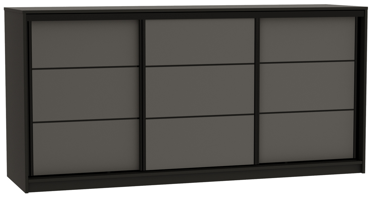 Duża komoda do sypialni z szufladami i drążkiem 200 cm LOFT