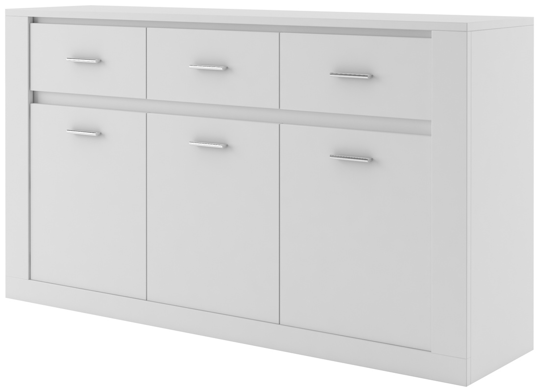 Biała komoda z szufladami do sypialni 160 cm ARTI