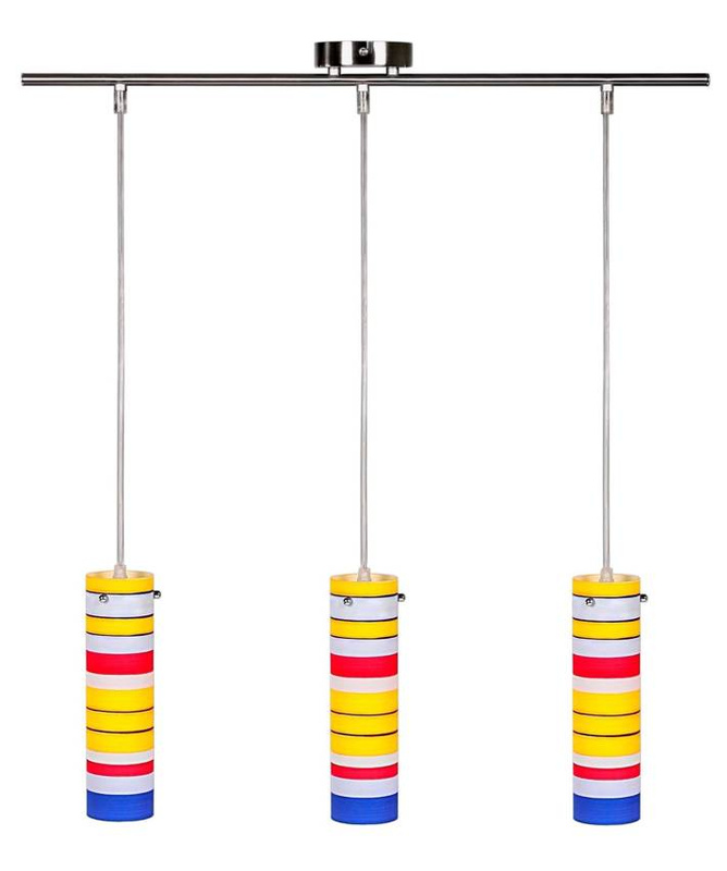 Nikiel lampa wisząca potrójna regulowana do salonu FRESCO