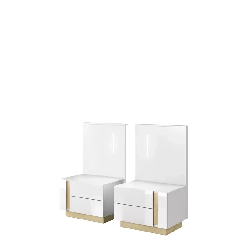 Białe stoliki nocne LINDA