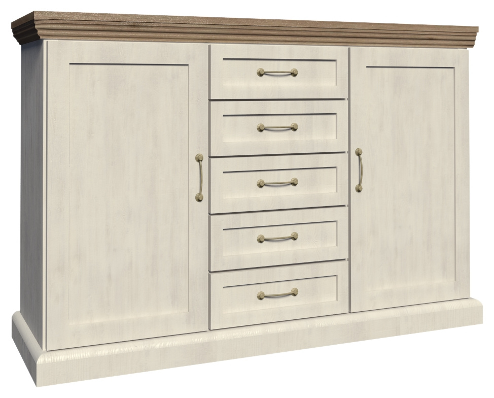 Komoda z szufladami drzwi półki ROZANO