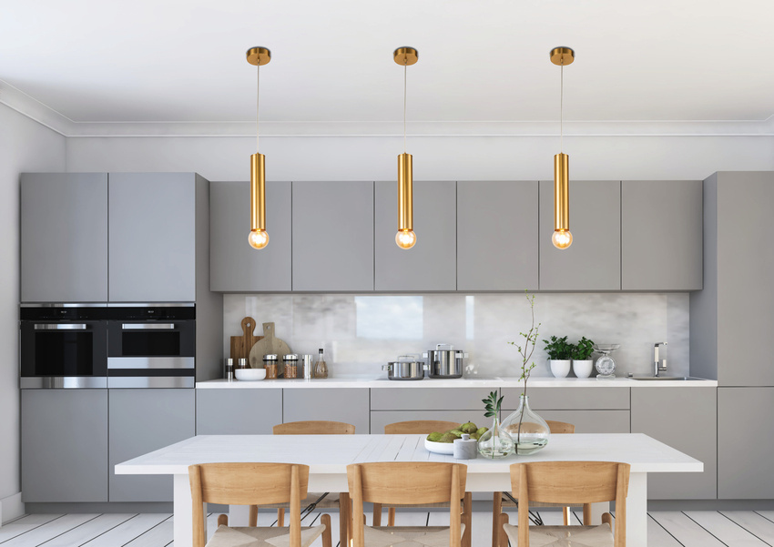 Złota lampa wisząca do salonu 30 cm DALLAS metalowa