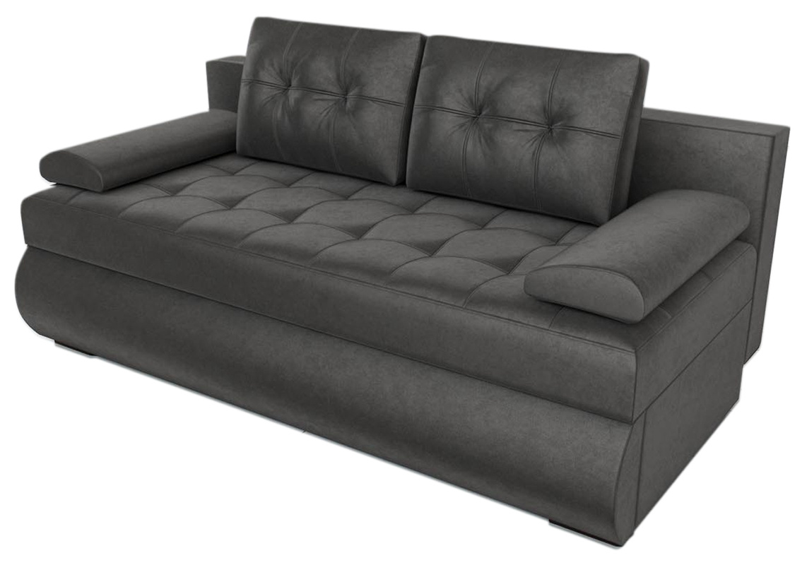 Szara kanapa z funkcją spania na sprężynach GANDIA