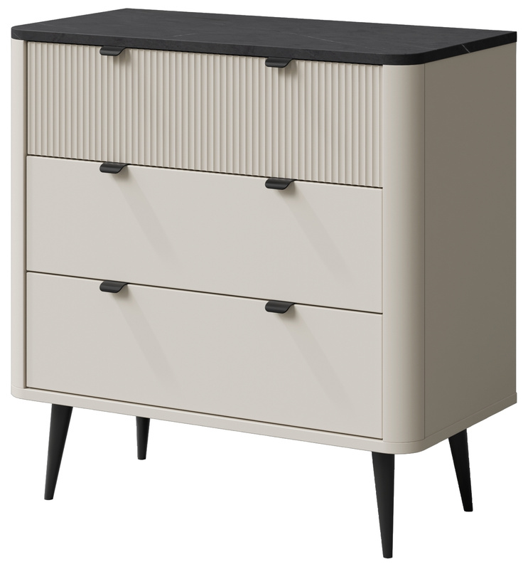 Komoda kaszmirowa z szufladami 90 cm do salonu MIREL