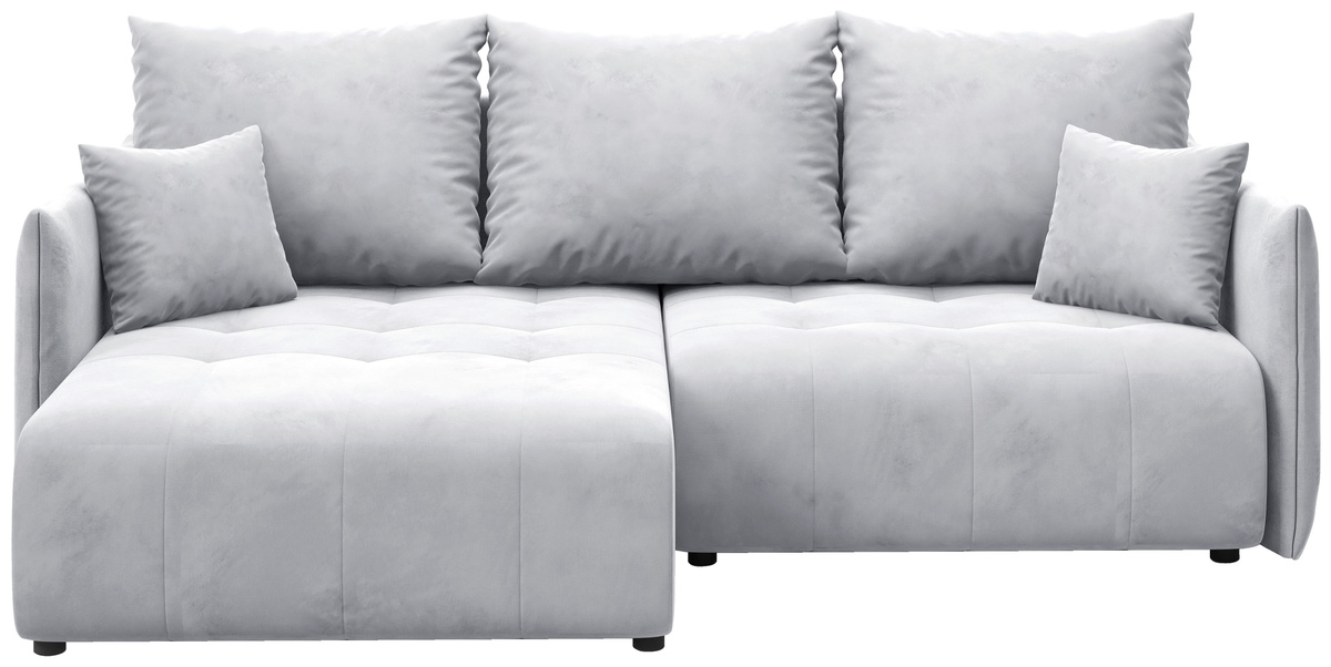 Rozkładany narożnik do salonu z funkcją spania szary HUDSON