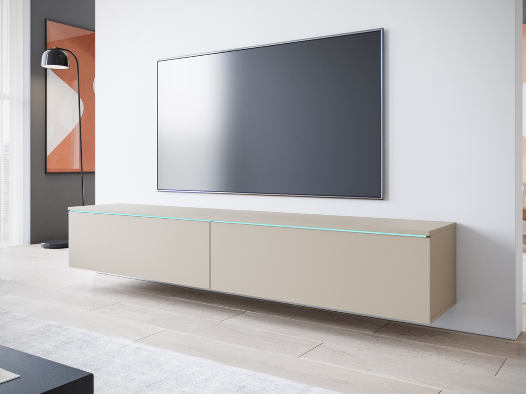 Nowoczesna szafka RTV 180 cm BROMI kaszmir