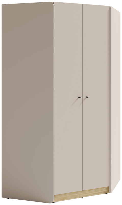 Narożna szafa uchylna do pokoju młodzieżowego 95x95 cm ALDENO beż piaskowy