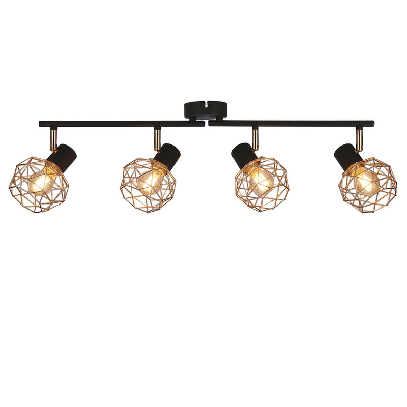 Czarna lampa sufitowa ścienna listwa 4xE14 do salonu ACROBAT metal