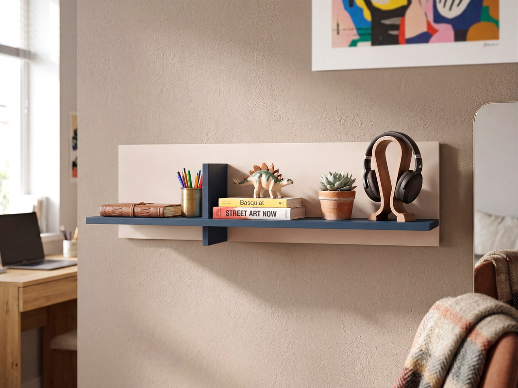 Półka na książki 90 cm wisząca do pokoju młodzieżowego LUMI