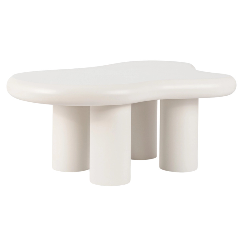 Biały stolik kawowy 104x73 cm do salonu PEARL MDF