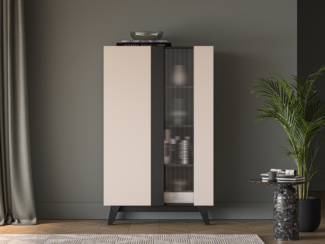 Przeszklona witryna do pokoju FERIO kaszmir