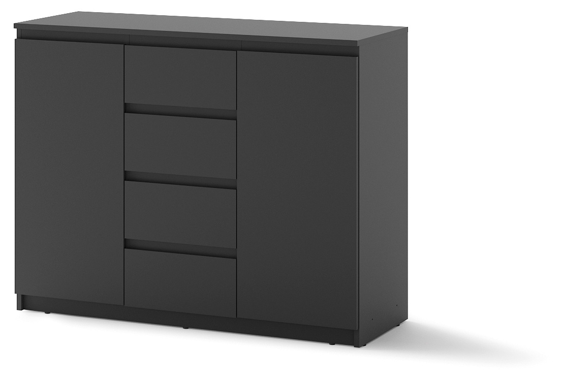 Czarna komoda z szufladami do sypialni IDEA