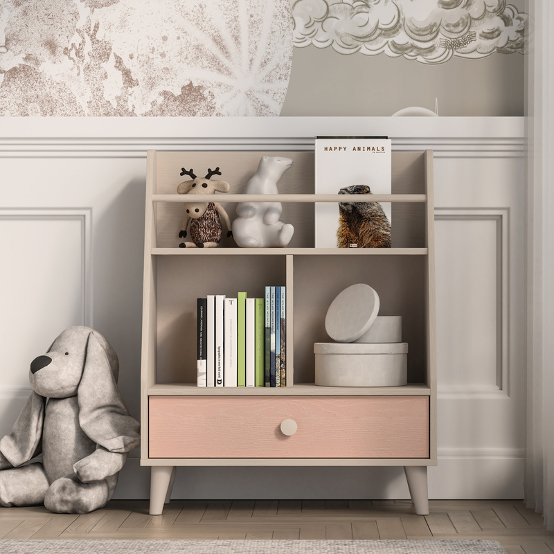 Regał do pokoju dziecięcego 72 cm z szufladą MERLO