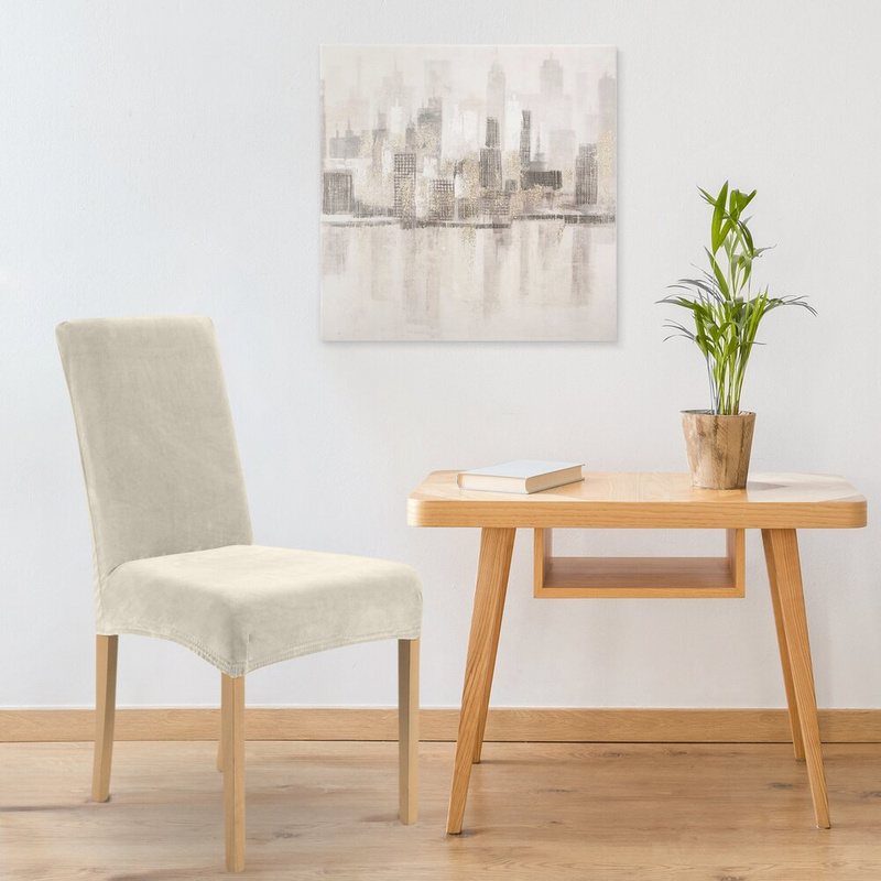 Pokrowiec na krzesło 35x55 cm kremowy LUNEO wodoodporny elastyczny