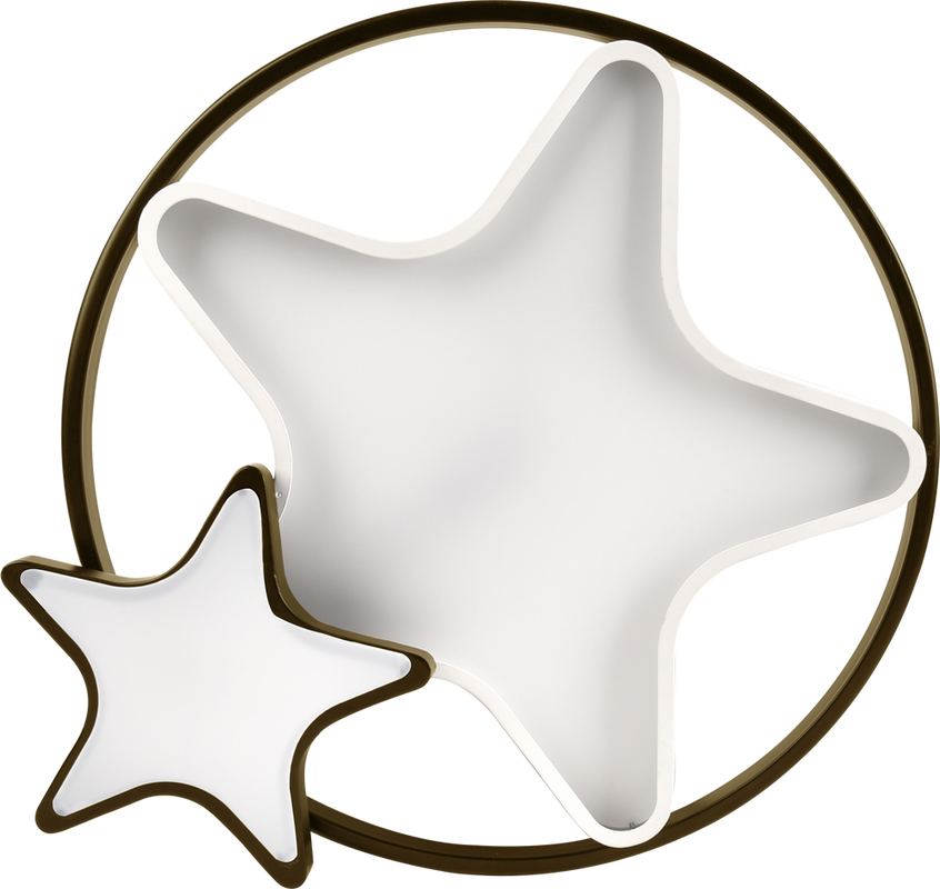 Brązowy plafon sufitowy LED z pilotem do salonu ASTRE biały klosz