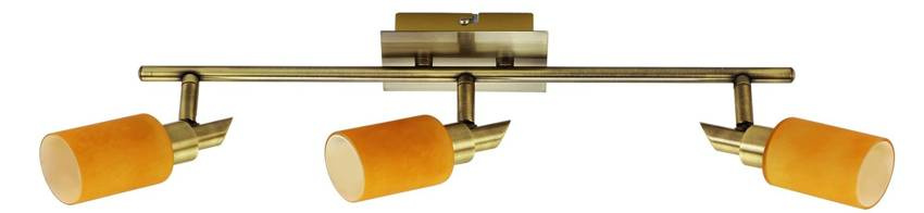 Lampa sufitowa listwa 3-punktowa do salonu TUKAN patyna