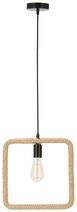 Czarna beżowa lampa wisząca 1 punkt światła do salonu QUADRO