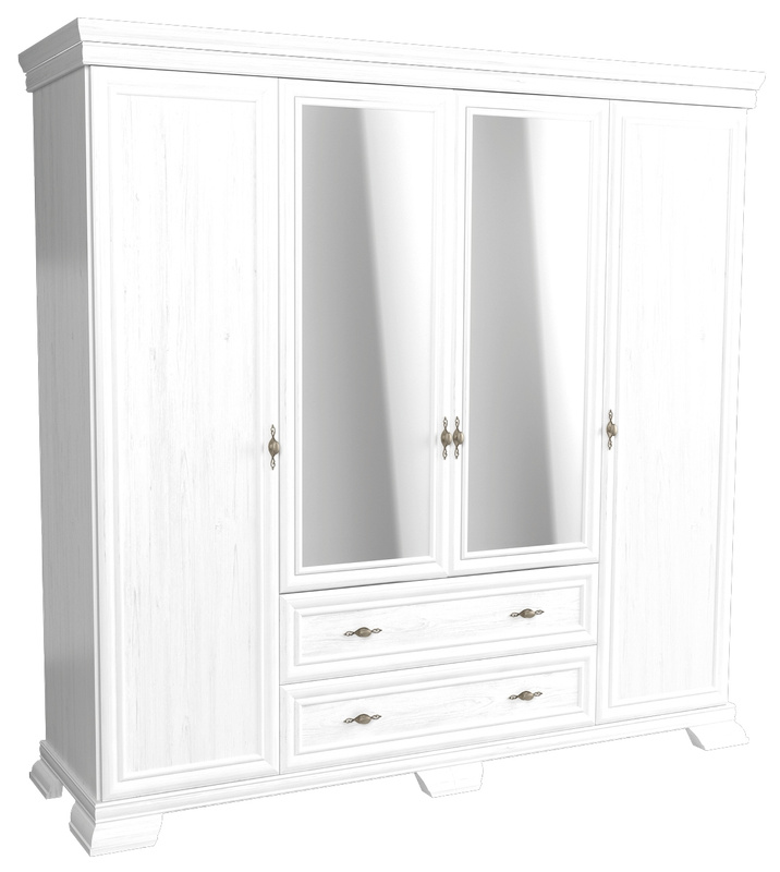Szafa biała z lustrami KOLONIA