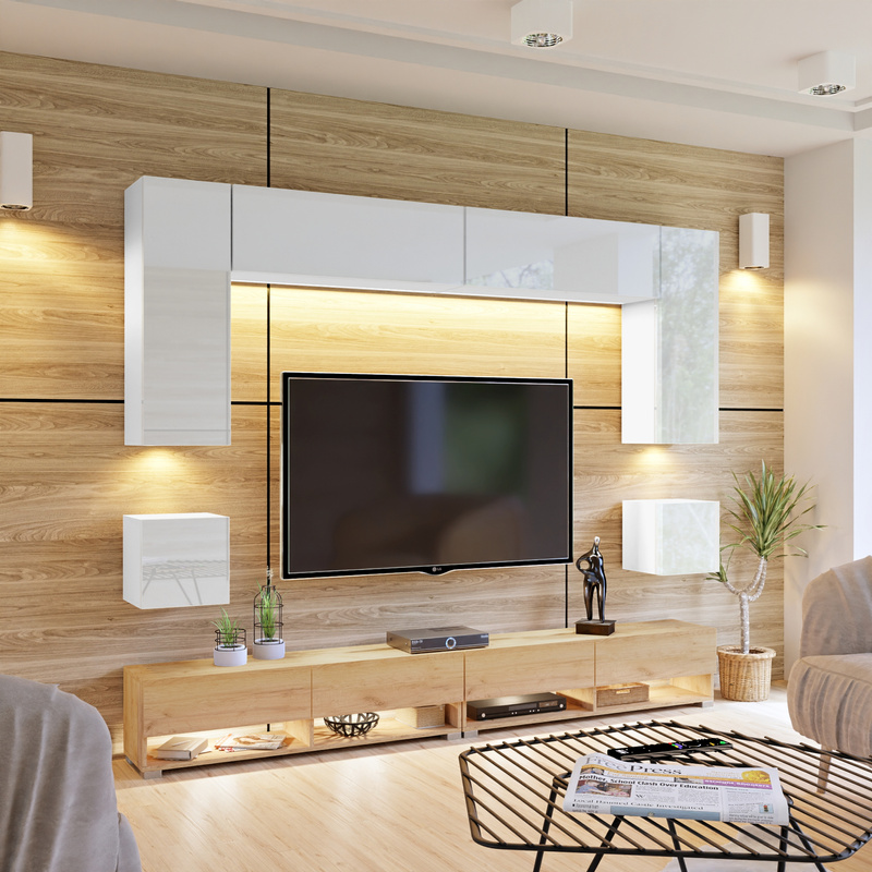 Nowoczesna meblościanka do pokoju dziennego PREMIUM