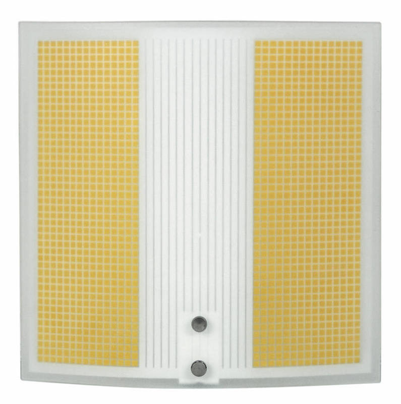 Biało-żółty kinkiet lampa ścienna do salonu CYTRYN 1 punkt świetlny