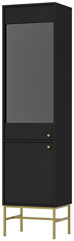 Czarna witryna do salonu 52 cm TOKEN