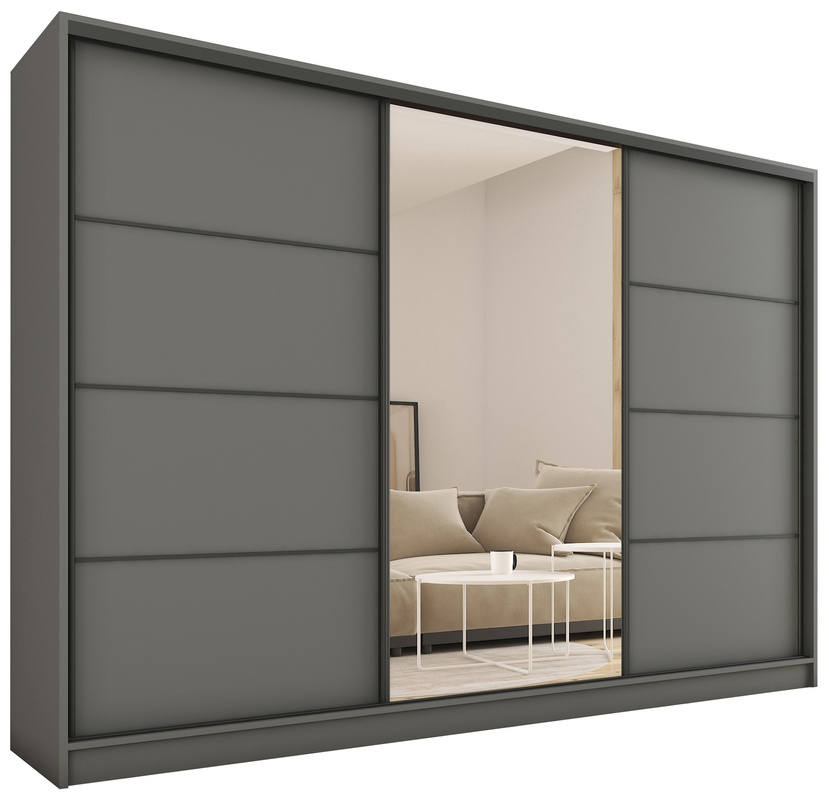 Szafa przesuwna z lustrem do sypialni 250 cm LOFT