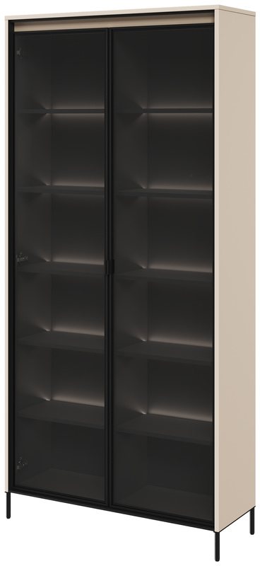 Szklana witryna z oświetleniem do salonu 90 cm TREND