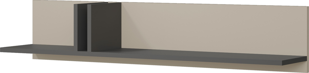 Półka wisząca na książki AVERO 110cm antracyt beż jasny