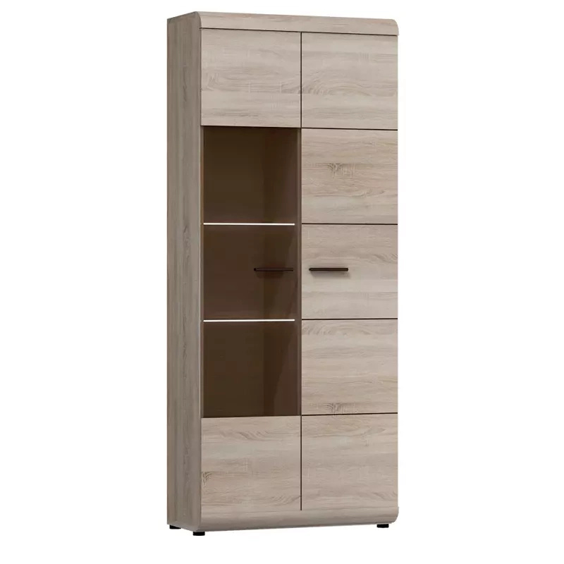 Witryna do salonu dąb sonoma 80 cm LIBRA