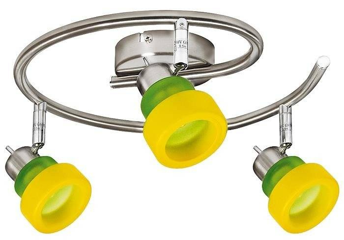 Nikiel lampa sufitowa spiralna 3-punktowa do salonu VENICE G9