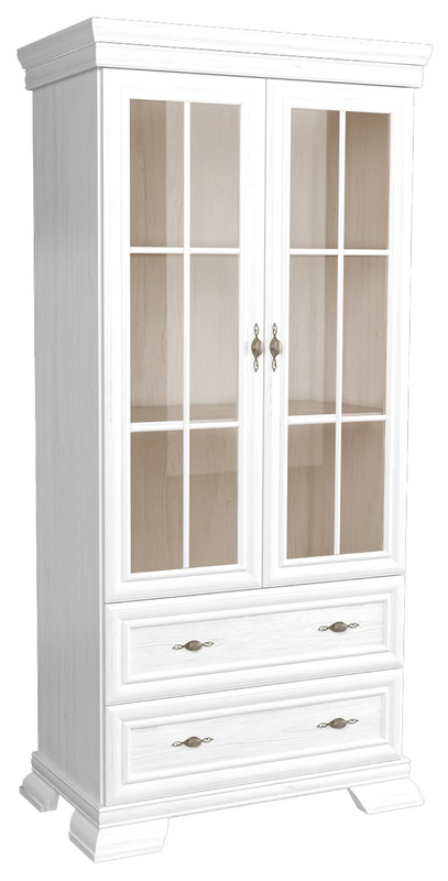 Witryna do salonu biała KOLONIA