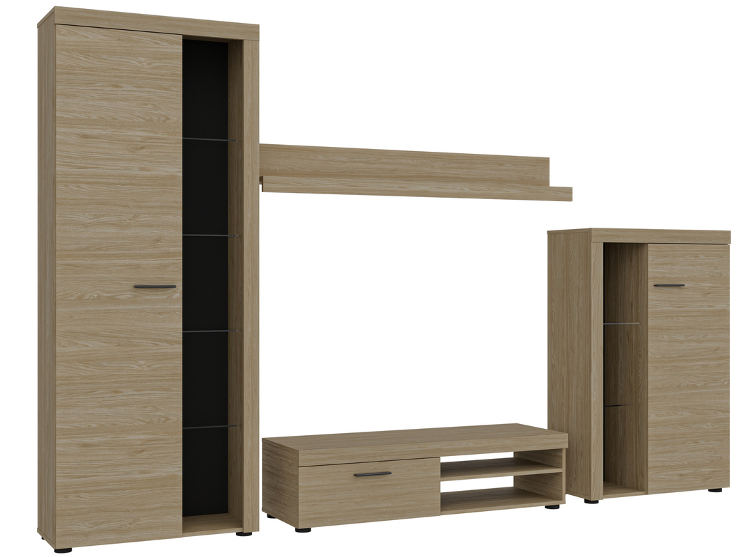 Nowoczesny zestaw mebli do salonu SAMBA dąb olejowany