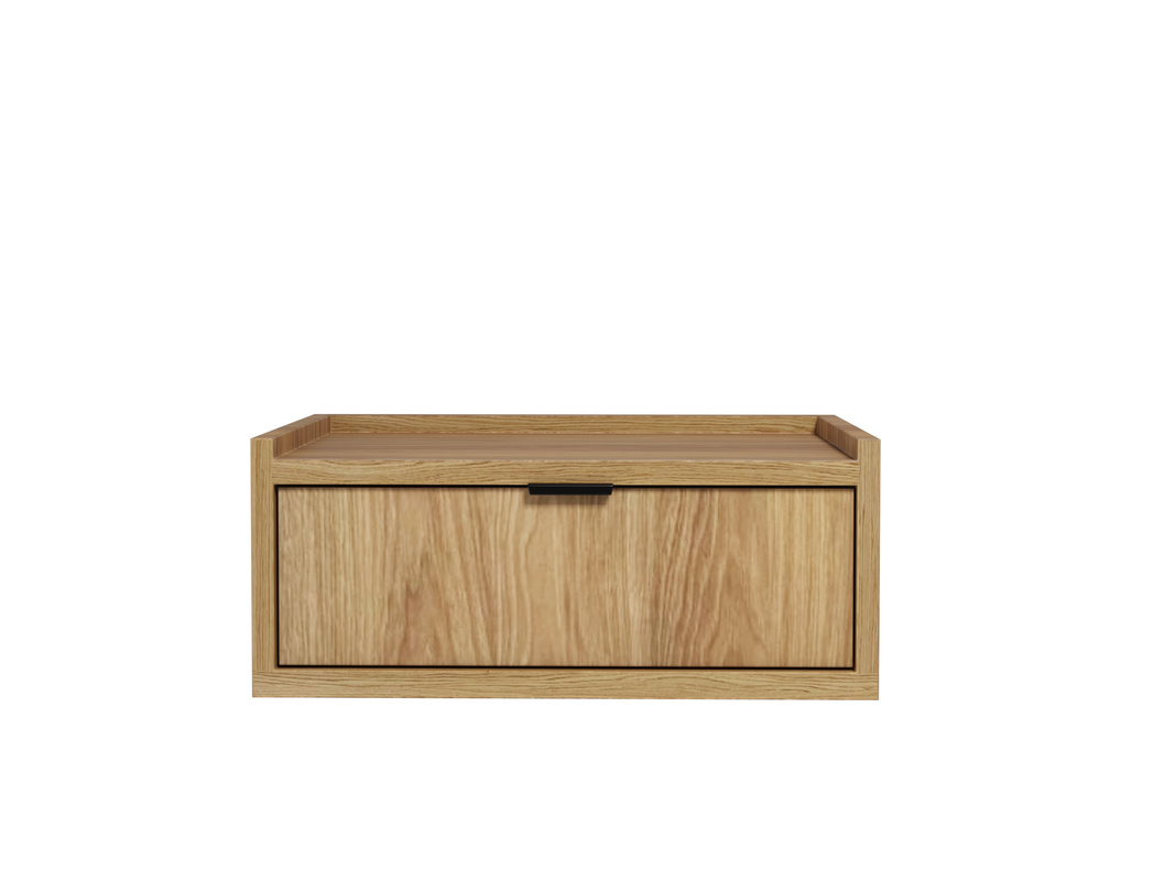 Wisząca szafka nocna 40 cm z szufladą hikora naturalna ELVIO