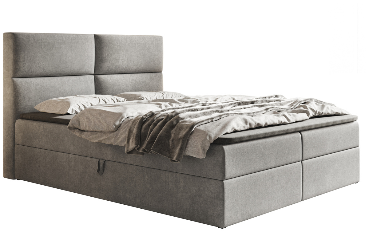 Nowoczesne łóżko kontynentalne z pojemnikiem 120x200 cm GEND