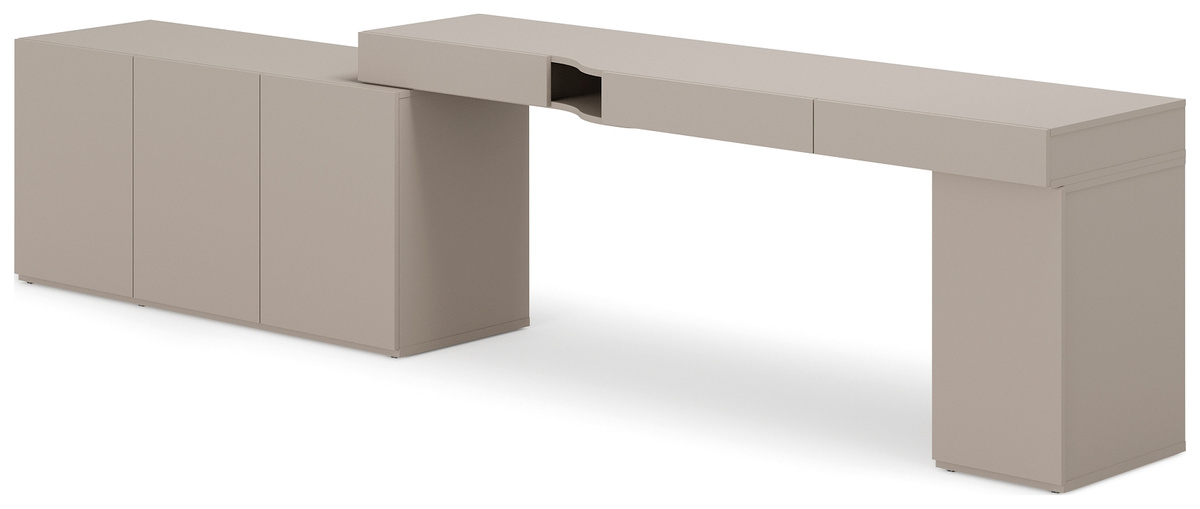 Komoda z biurkiem prawym i kontenerkiem do pokoju młodzieżowego WOOW