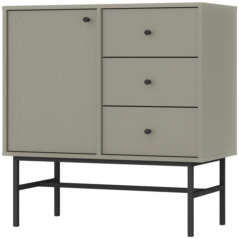 Mała komoda do salonu z drzwiami i szufladami 84 cm TOKEN