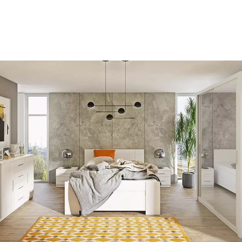 Zestaw białych mebli do sypialni BELLA 1