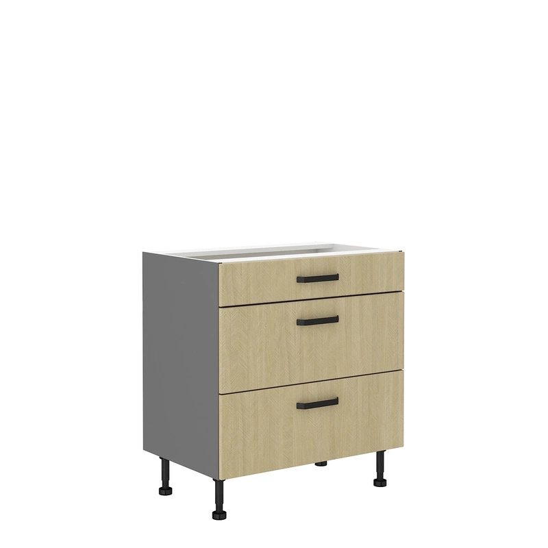 Szafka kuchenna dolna 80 cm z szufladami SUNSHINE jodełka