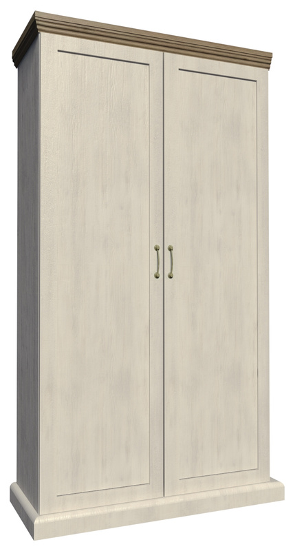 Szafa dwudrzwiowa półki drążek ROZANO