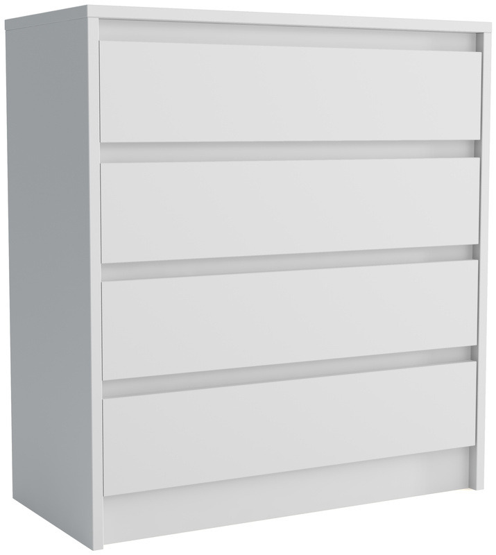 Nowoczesna biała komoda 75 cm z szufladami do przedpokoju ARTEGO