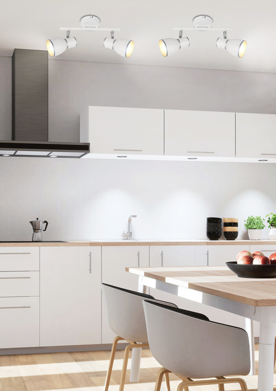 Biały kinkiet nad lustro do łazienki 2xE14 FIDO metal chrom