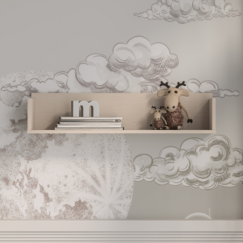 Półka wisząca na książki 120 cm do pokoju dziecięcego MERLO