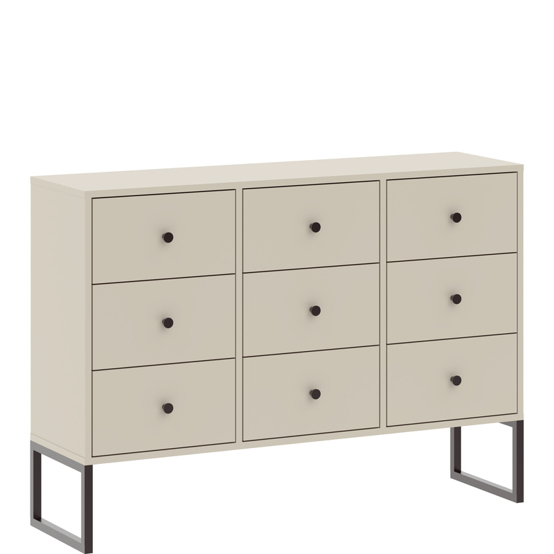 Nowoczesna komoda 115 cm LAMORI z szufladami kaszmir