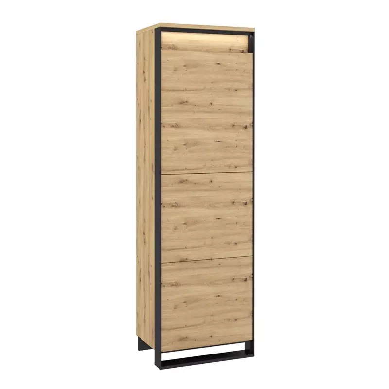 Loftowa szafa z półkami do salonu 60 cm dąb artisan QUANT