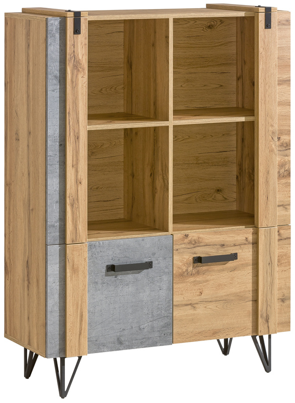 Loftowy regał na książki do salonu 90 cm LOSTI