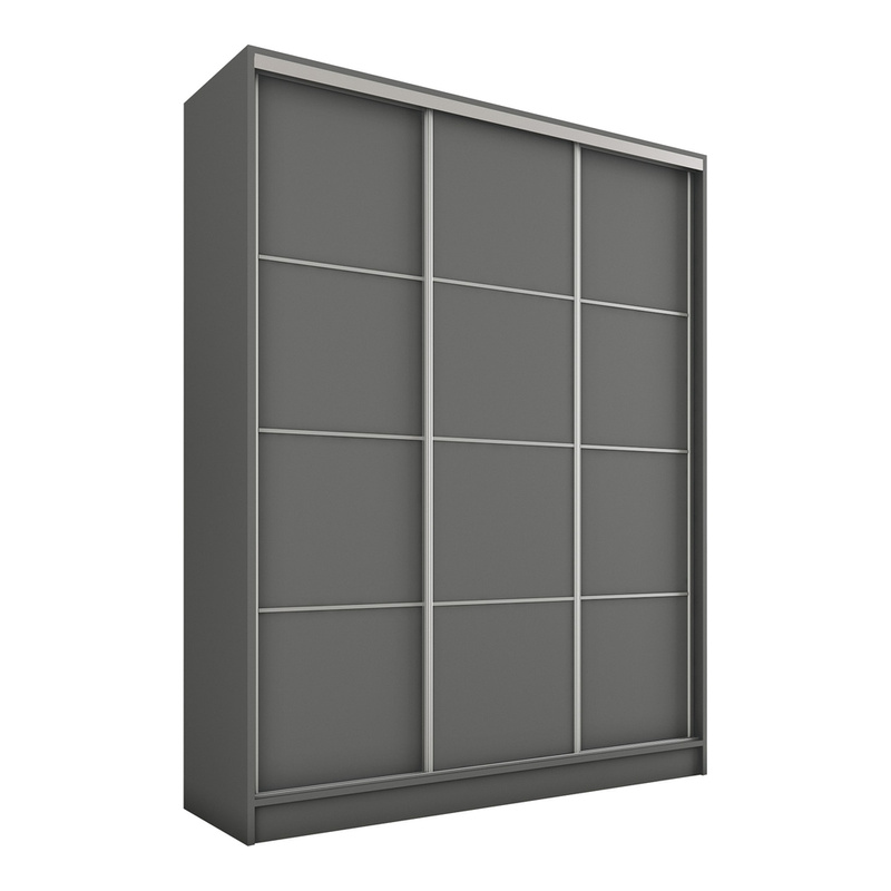 Nowoczesna szafa przesuwna z półkami 150 cm TOP grafit