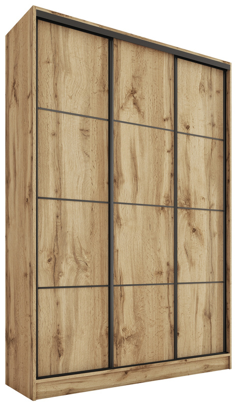 Szafa przesuwna z półkami i szufladami 150 cm LOFT MAX