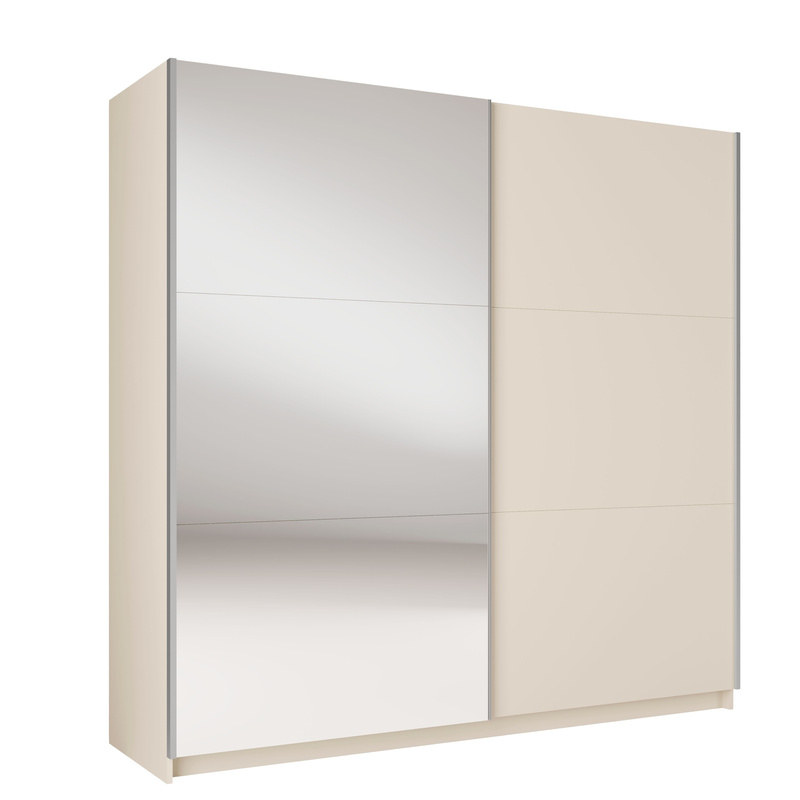 Szafa przesuwna 200 cm z lustrem do sypialni ARLEN beż
